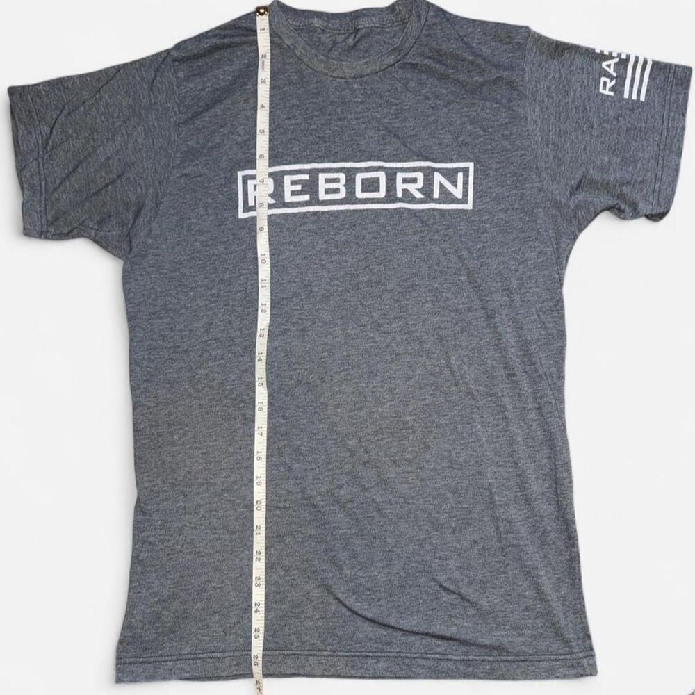 REBORN Grey Cotton T-Shirt; Size Medium - Picture 3 of 4